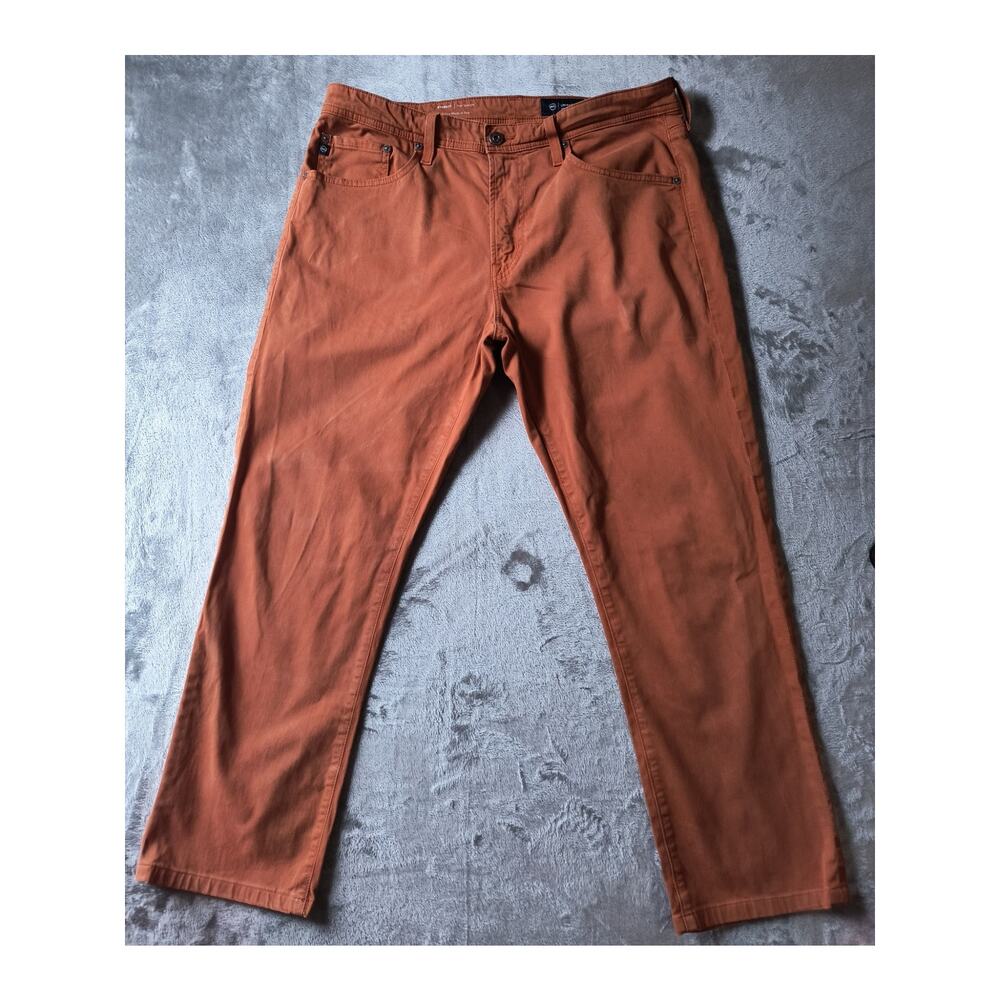 Men's AG (Adriano Goldschmied) Everett Slim Straight Pants - Rust Brown - 34x34